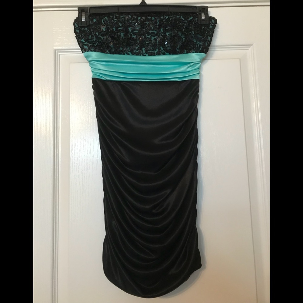 Black & Mint Green Cocktail Dress